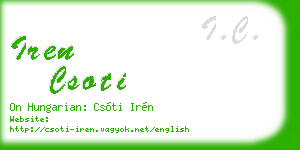 iren csoti business card