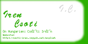 iren csoti business card